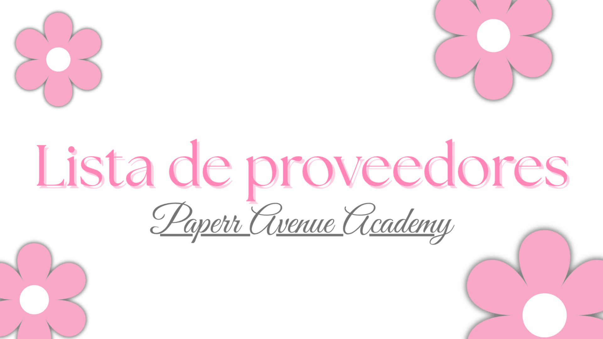 Lista de Proveedores