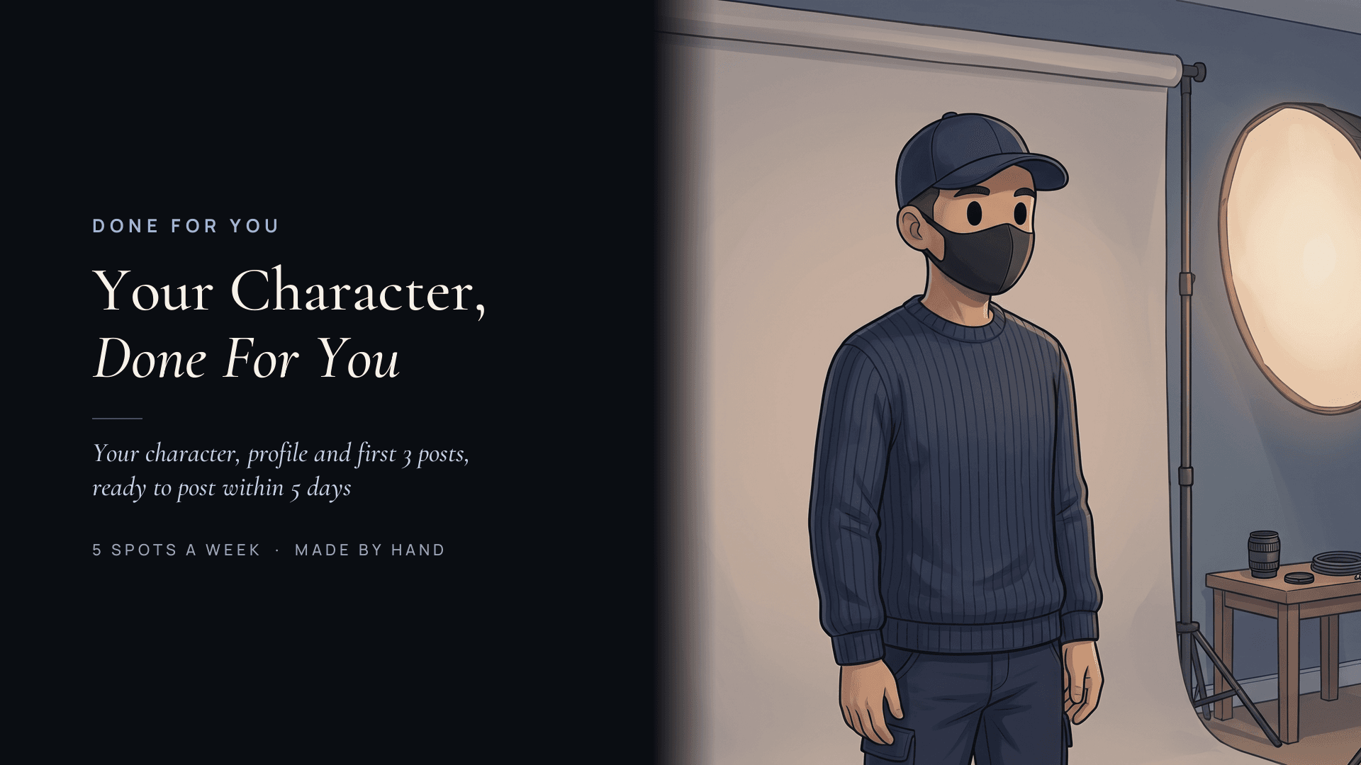 Your Character, Done For You