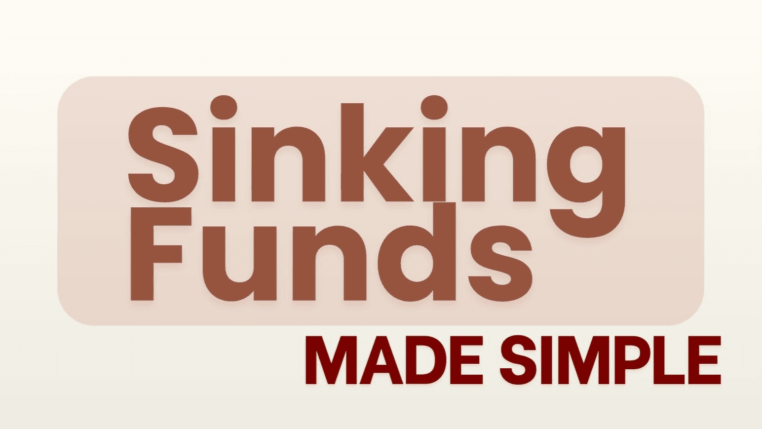 Sinking Fund Starter Guide - Grab it now!