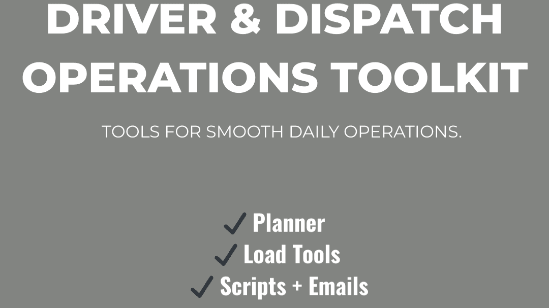 Driver & Dispatch Operations Toolkit