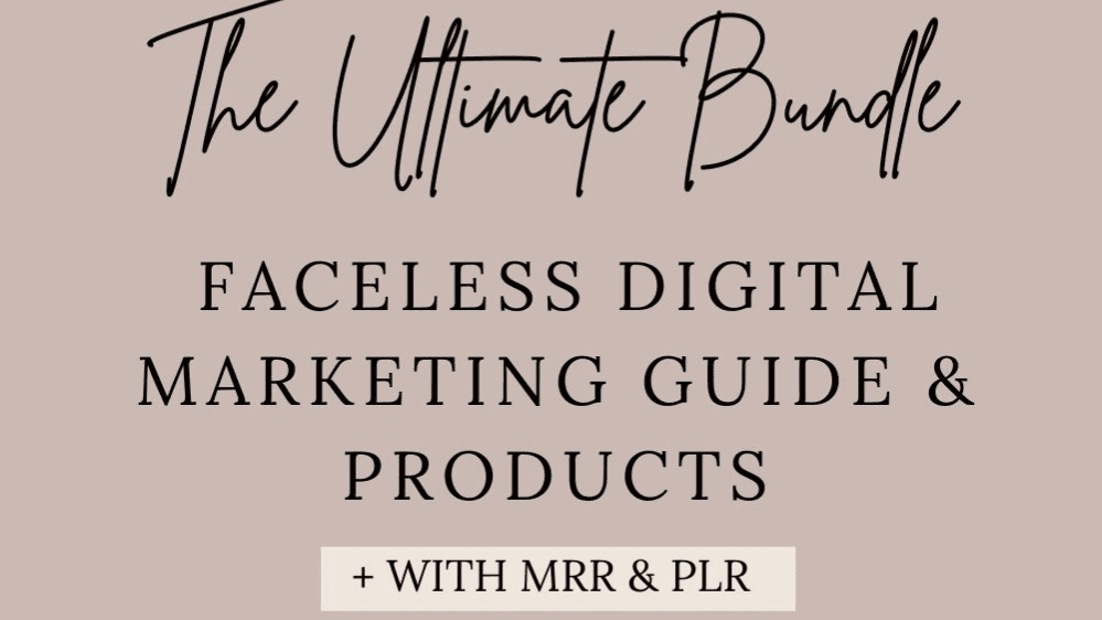 Ultimate FACELESS Guides & Products - with MRR