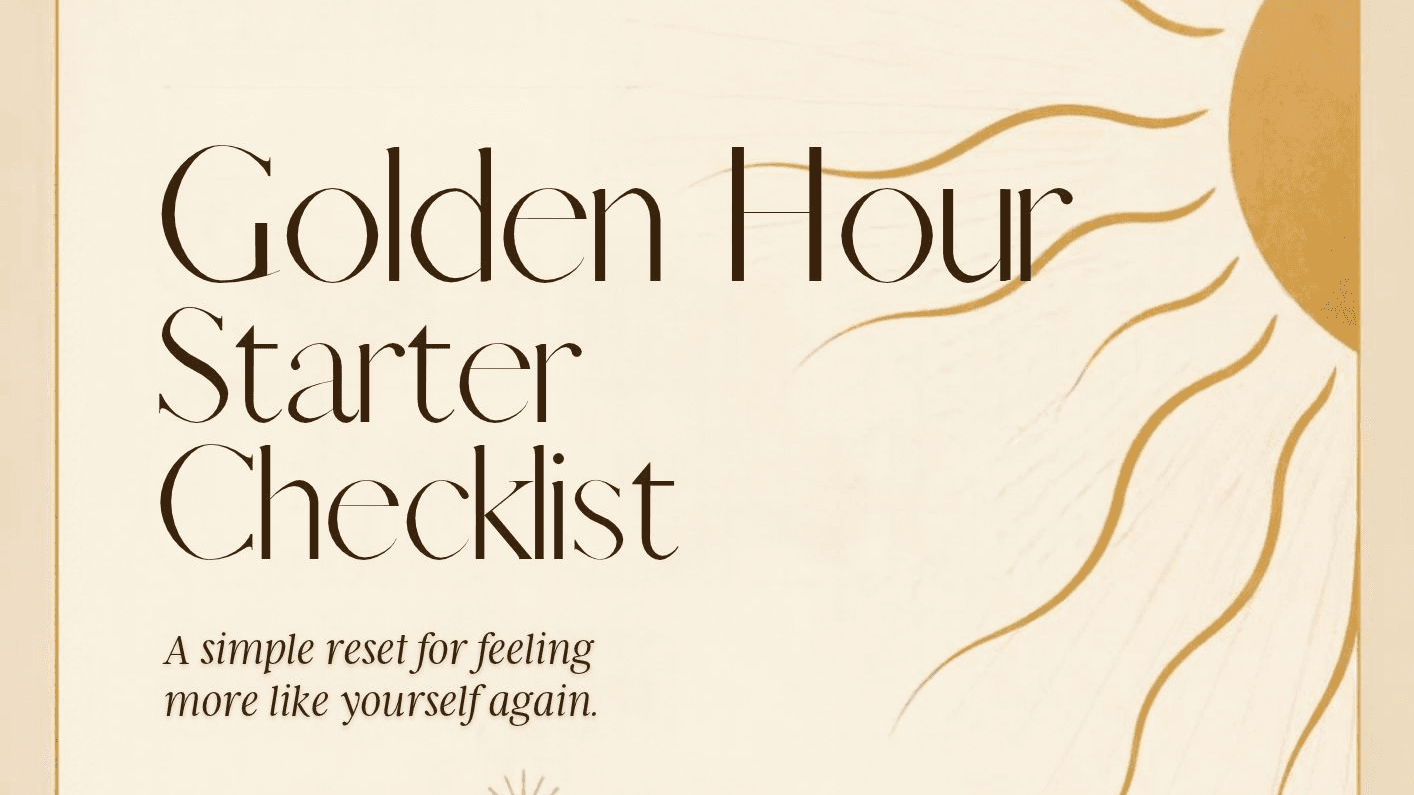 Free Golden Hour Starter Checklist
