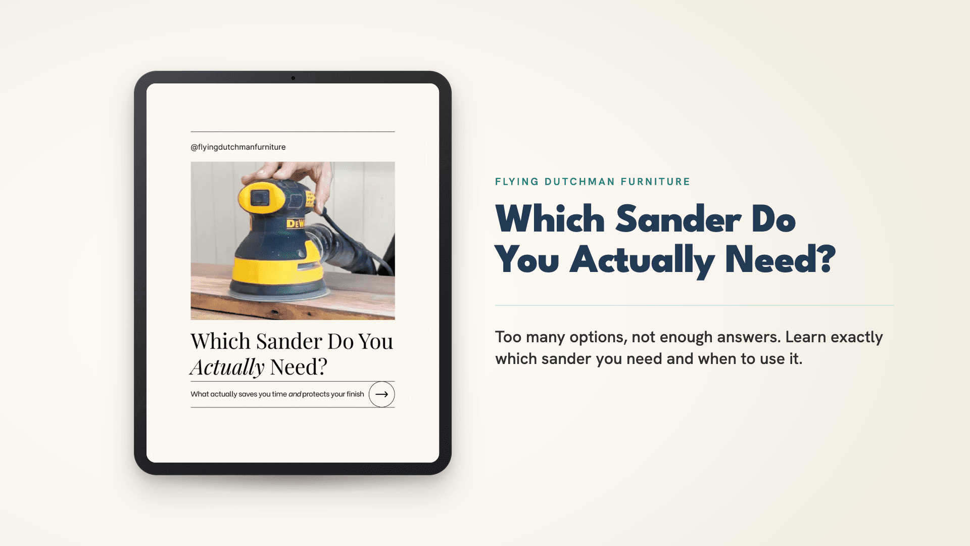 Which Sander Do You Actually Need?