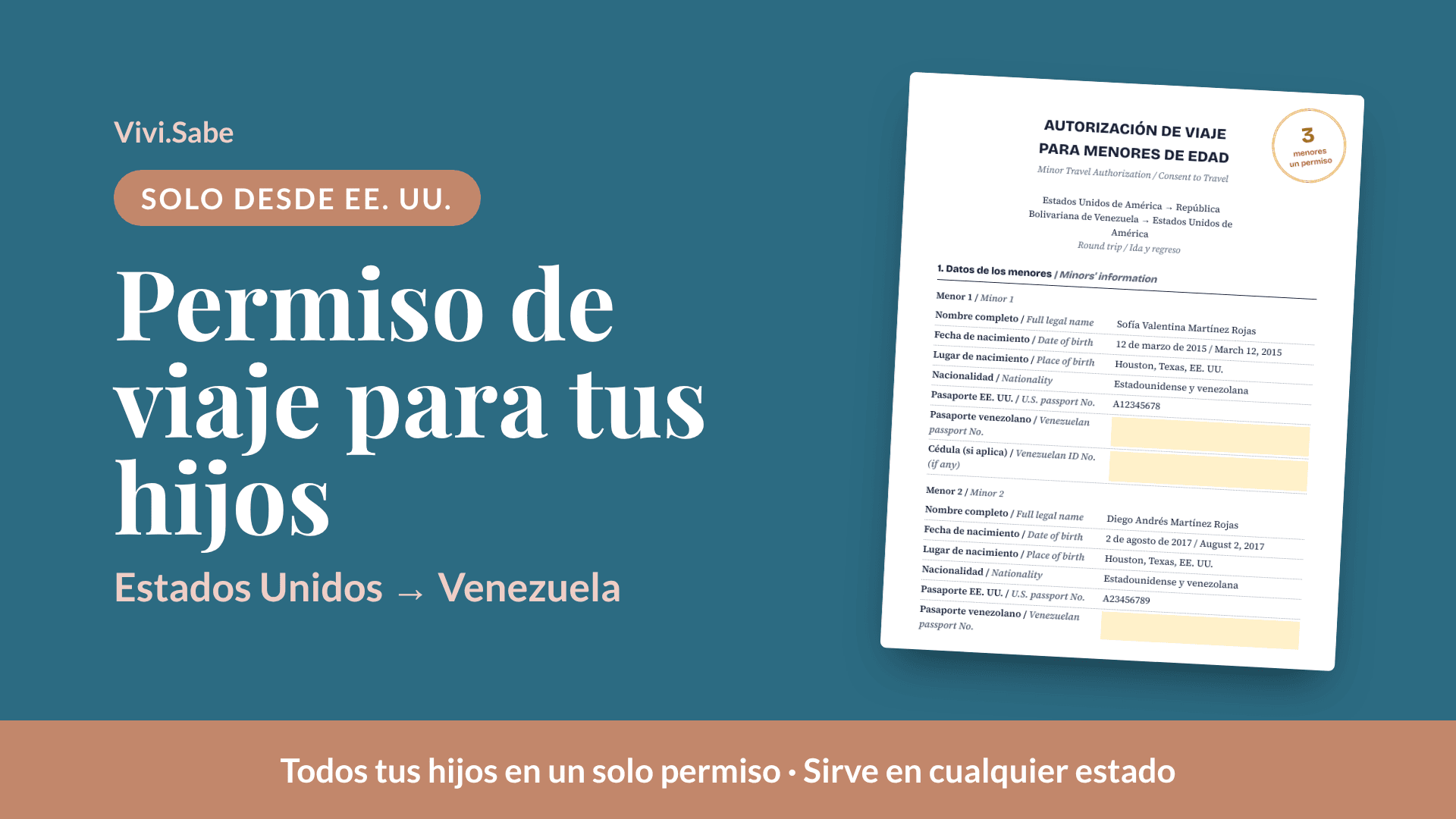 Permiso de viaje a Venezuela | SOLO desde EE. UU.