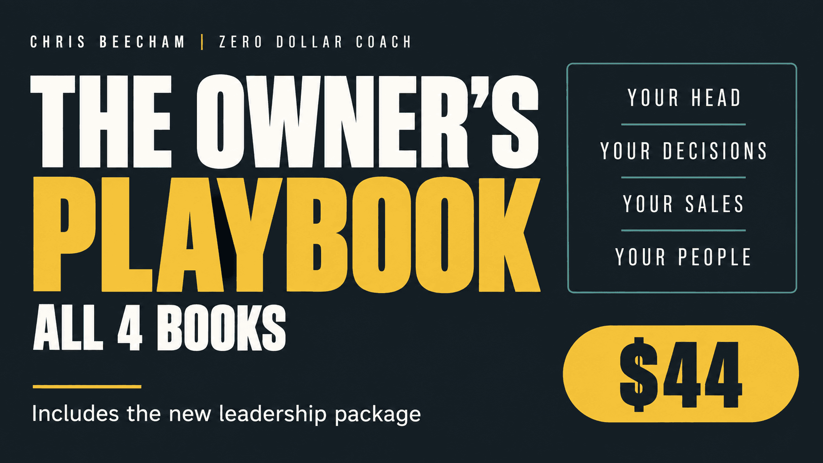 The Owner's Playbook | All 4 Books