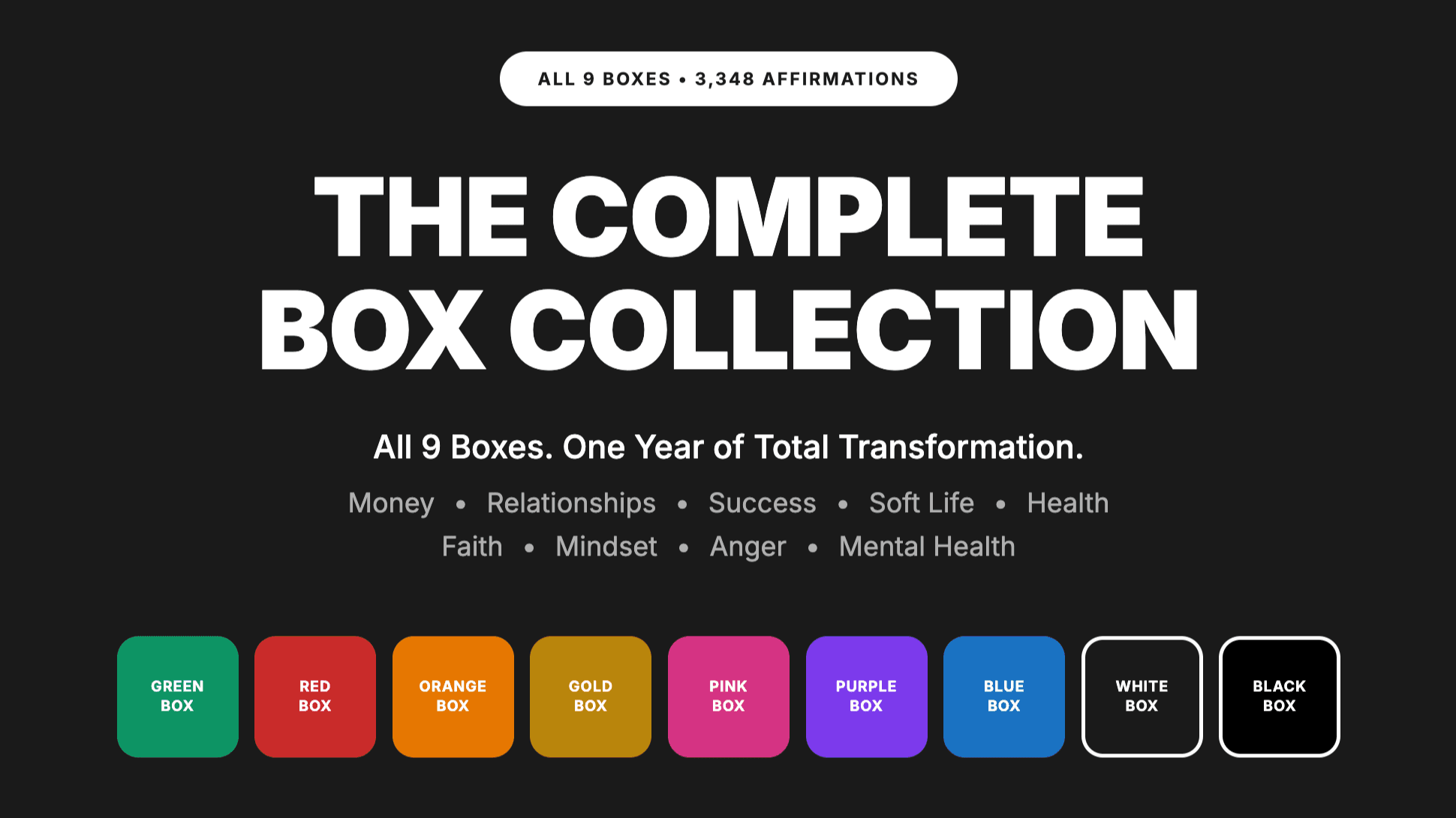 9 Box Collection: Affirmations