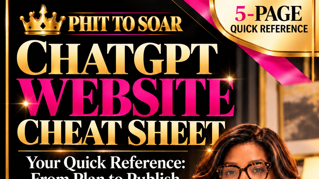 5-Page ChatGPT Website Cheat Sheet — Personal Use