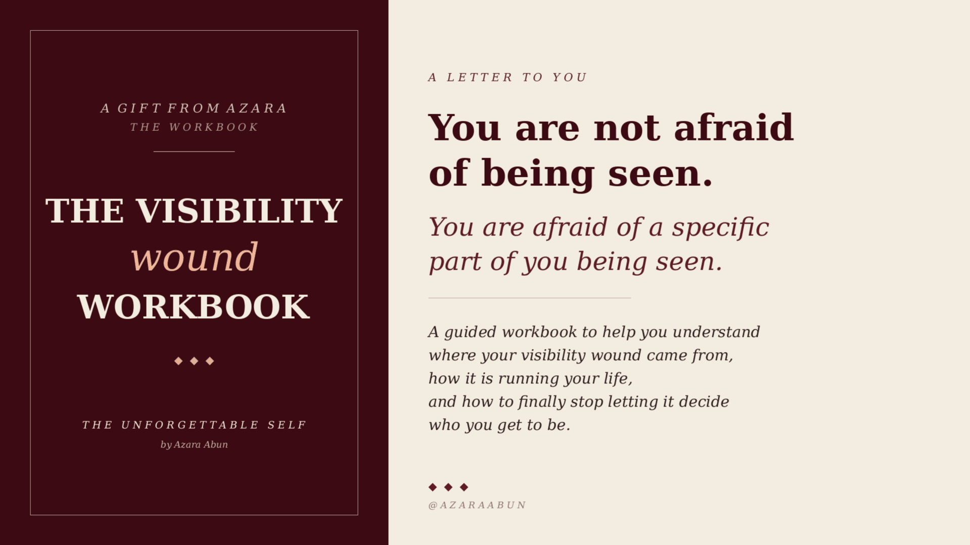 The Visibility Wound — Free Workbook