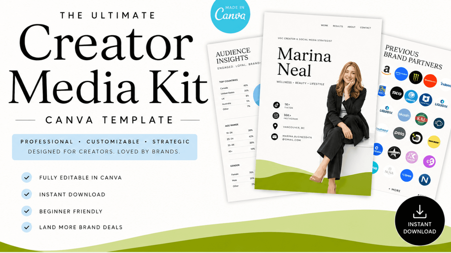 Creator Media Kit Template