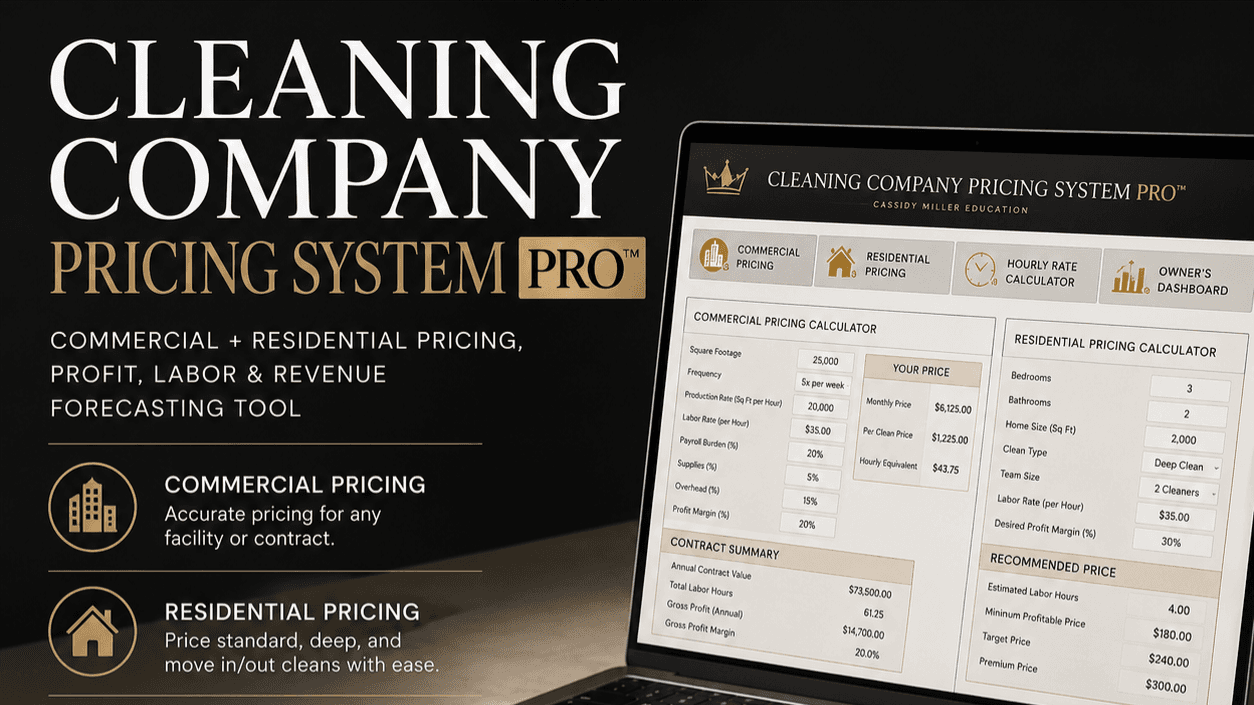 Cleaning Company Pricing System PRO™