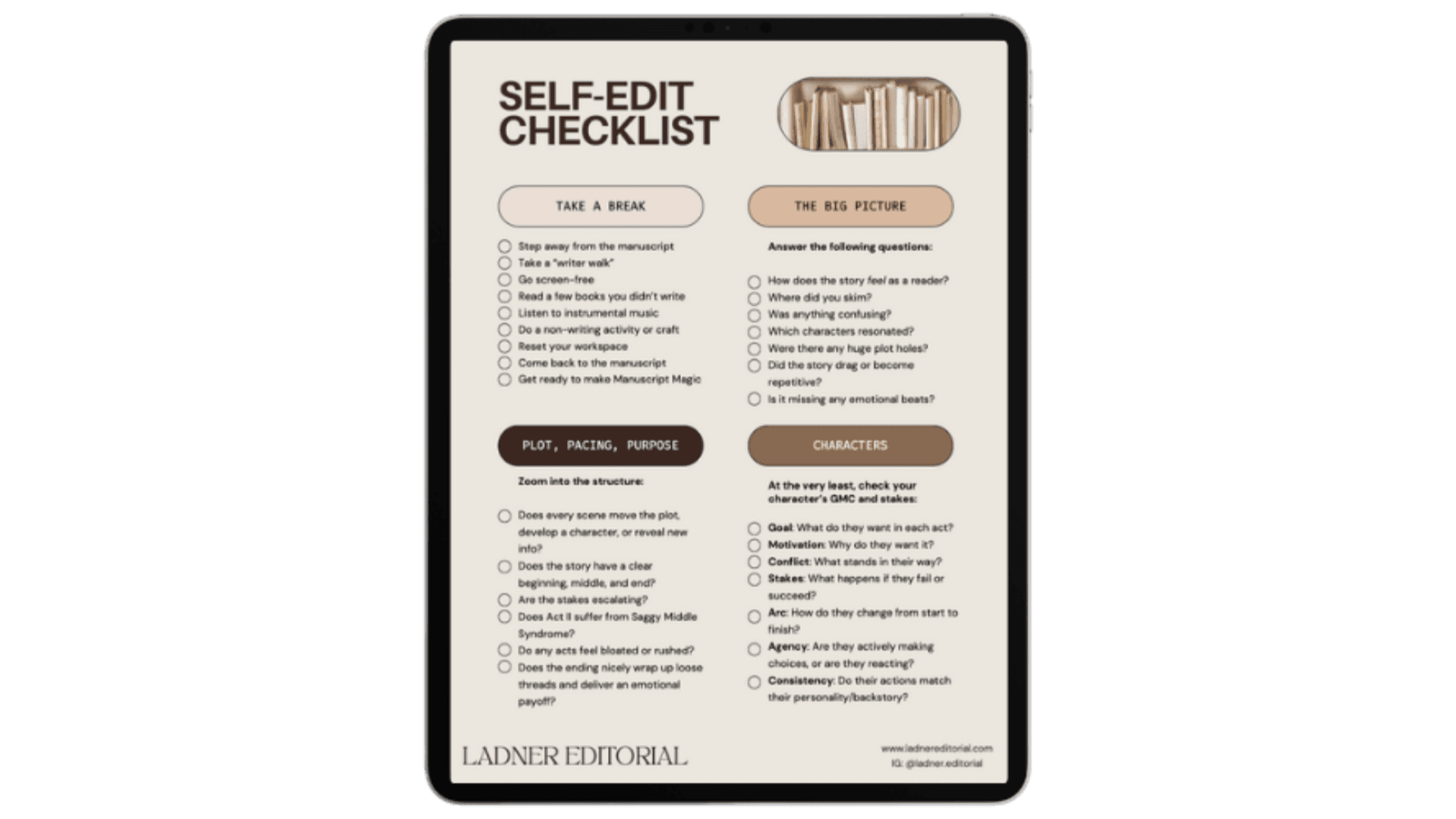 Self-Edit Checklist 💫