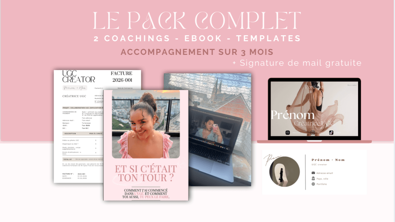PACK COMPLET DE LANCEMENT UGC ✨
