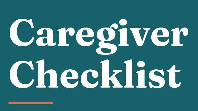 Pharmacist’s Caregiver Checklist DigitaL