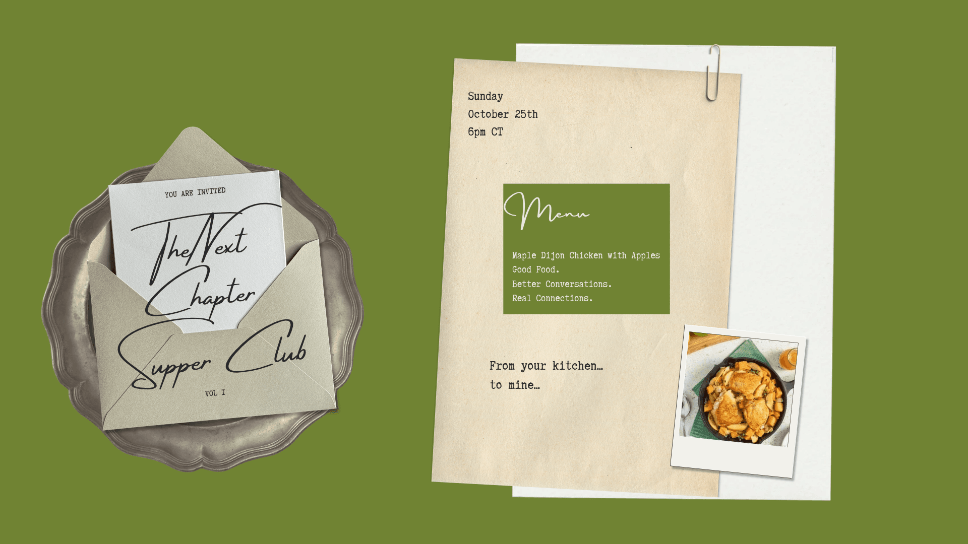 Join the waitlist for my next supper club