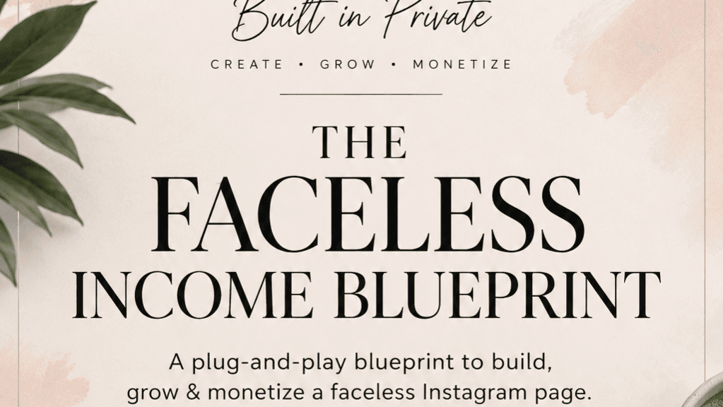 The Faceless Income Blueprint
