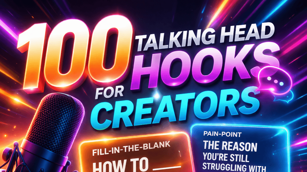 100 Talking Head Hooks for Creators