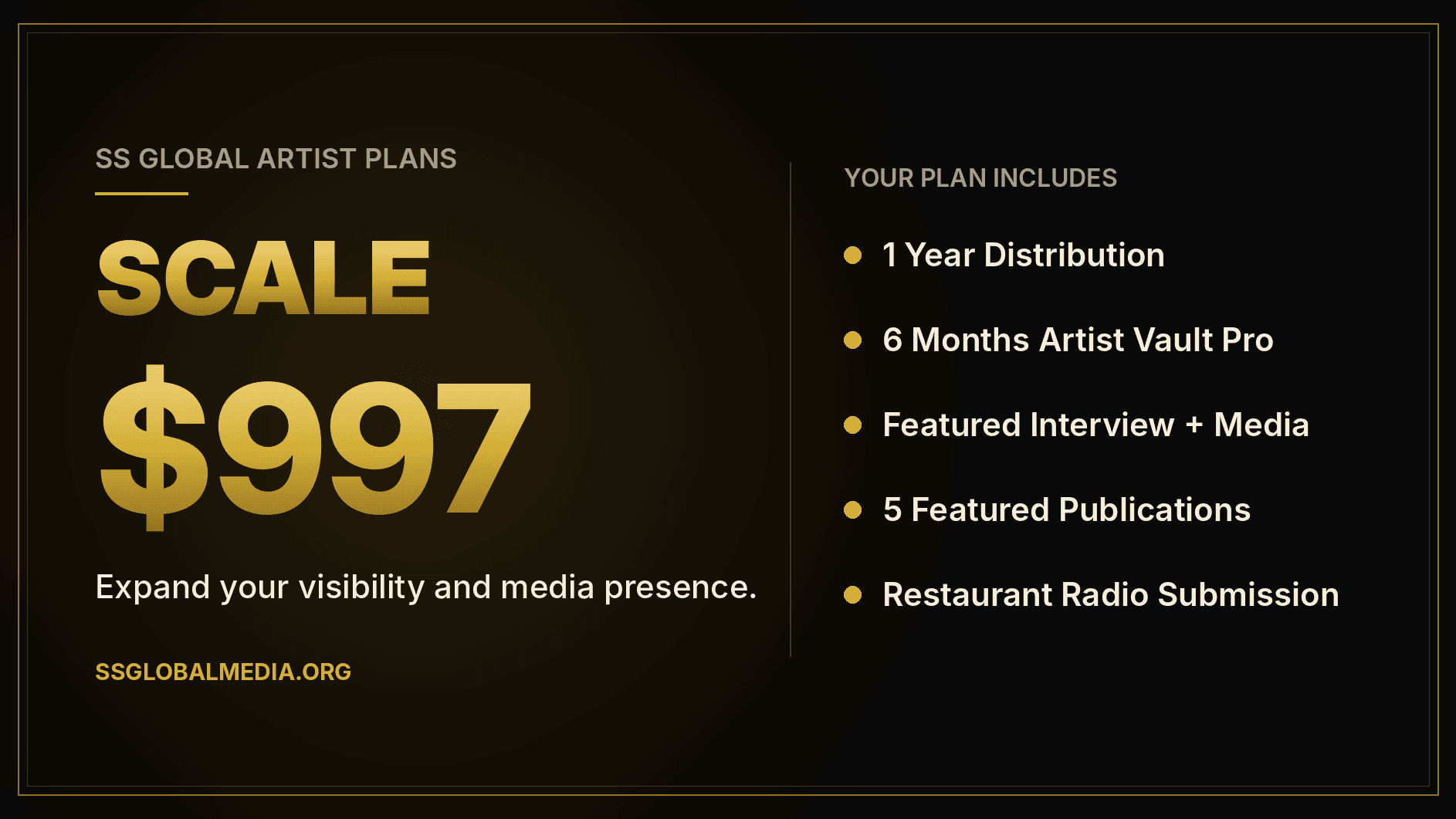 SCALE Artist Plan