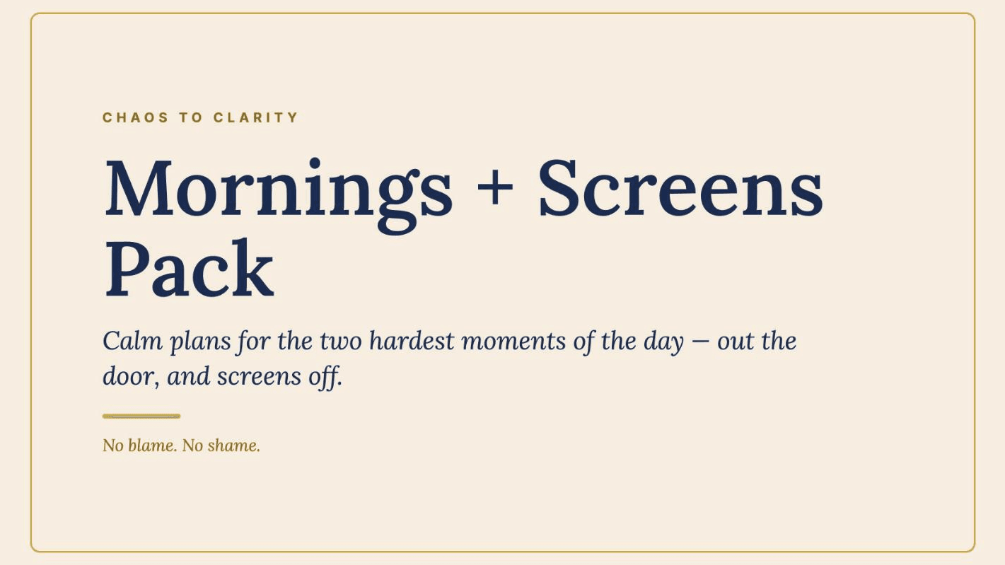Mornings + Screens Pack