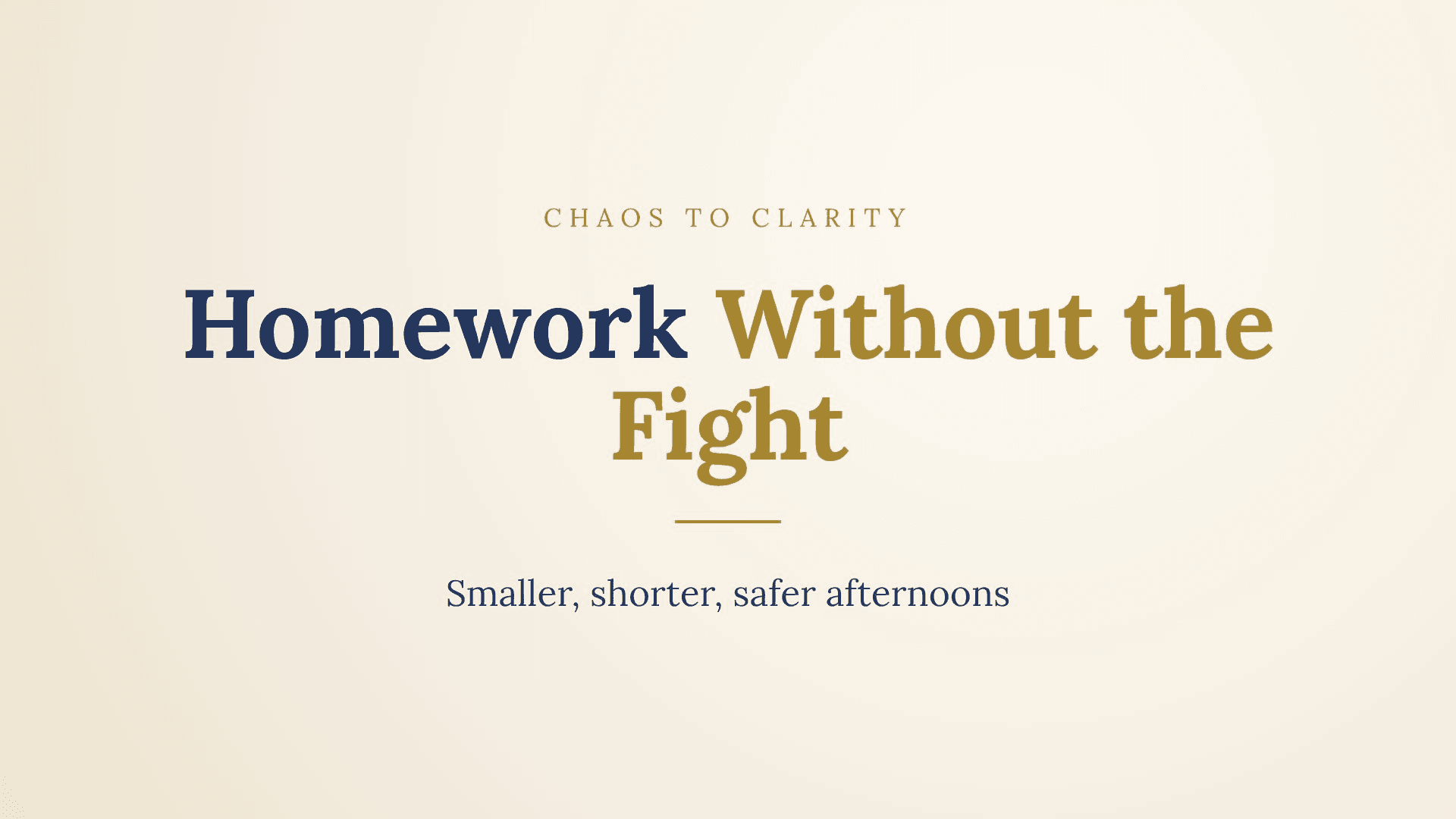 Homework Without the Fight
