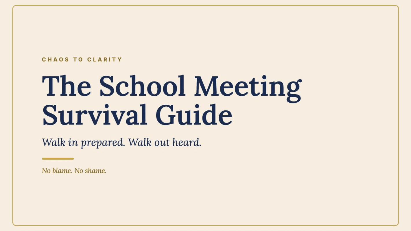 The School Meeting Survival Guide