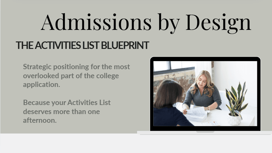 THE ACTIVITIES LIST BLUEPRINT