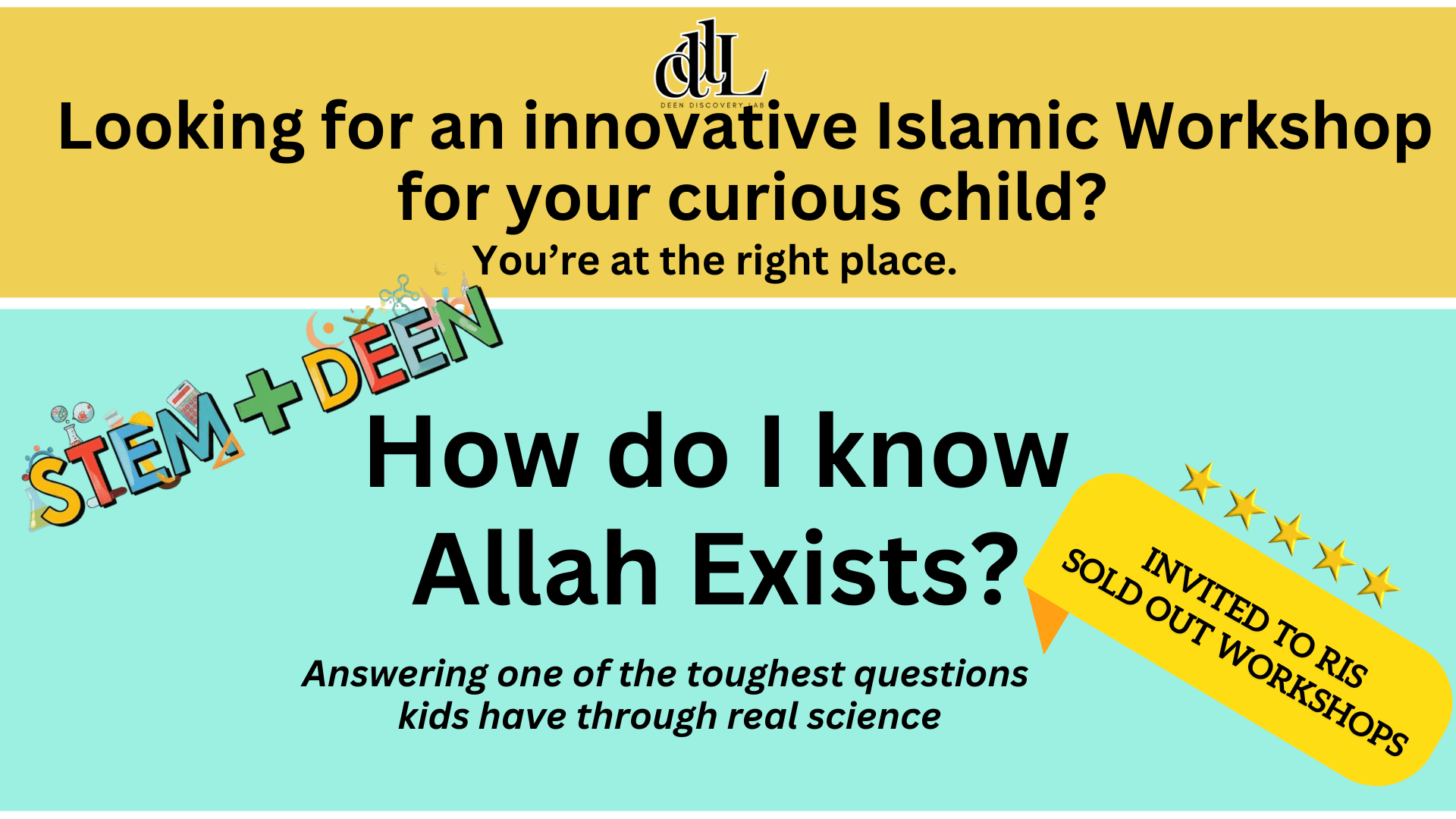 A STEM + Deen Online Workshop for Kids