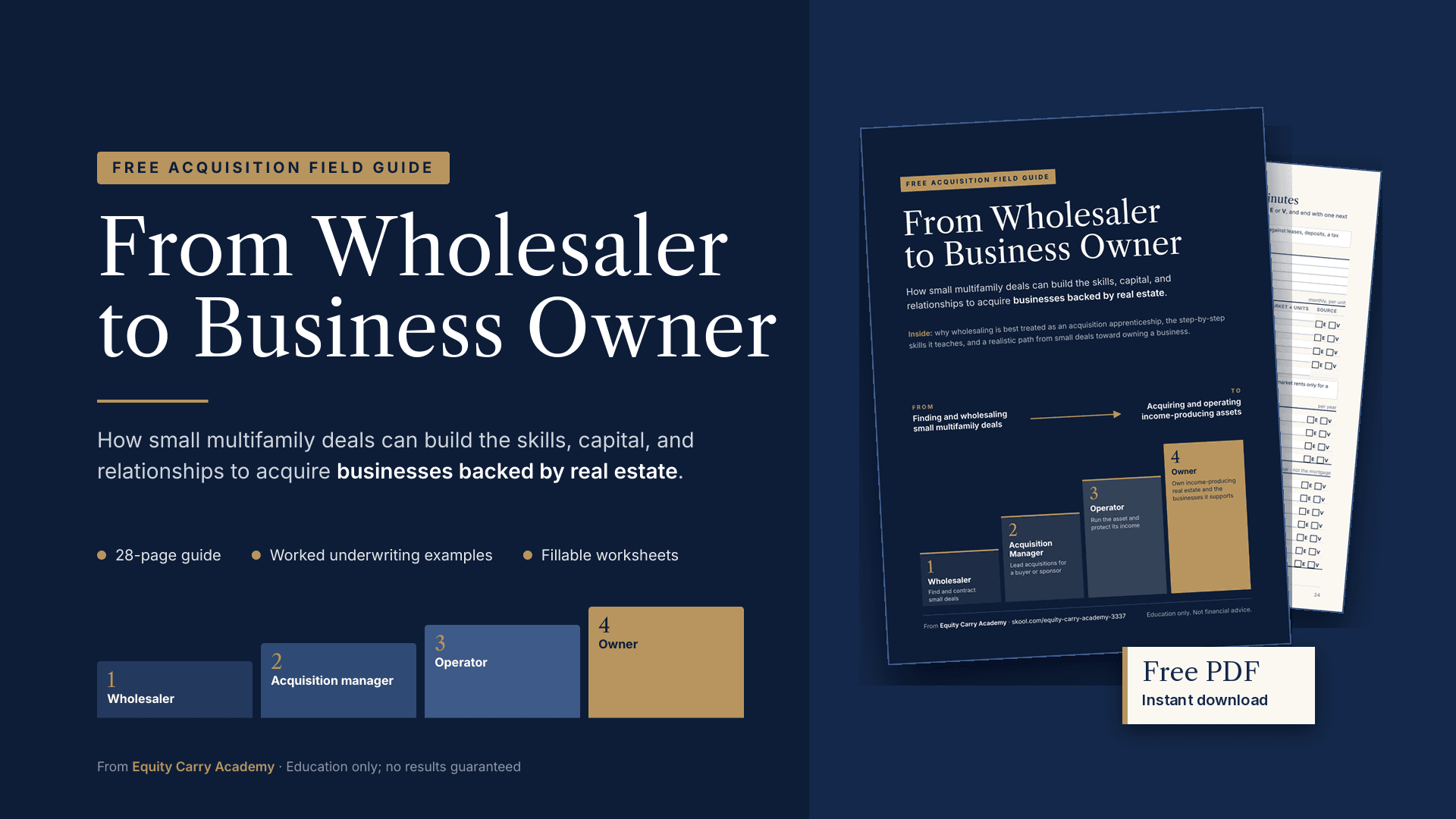 FREE: From Wholesaler to Owner