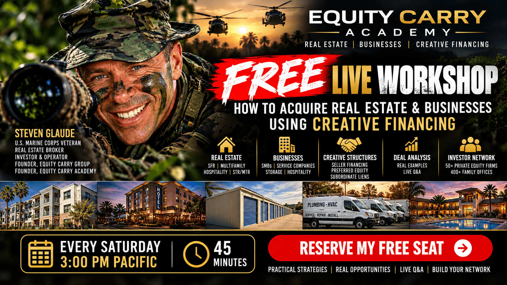 FREE LIVE WORKSHOP: Acquire Real Estate & Business
