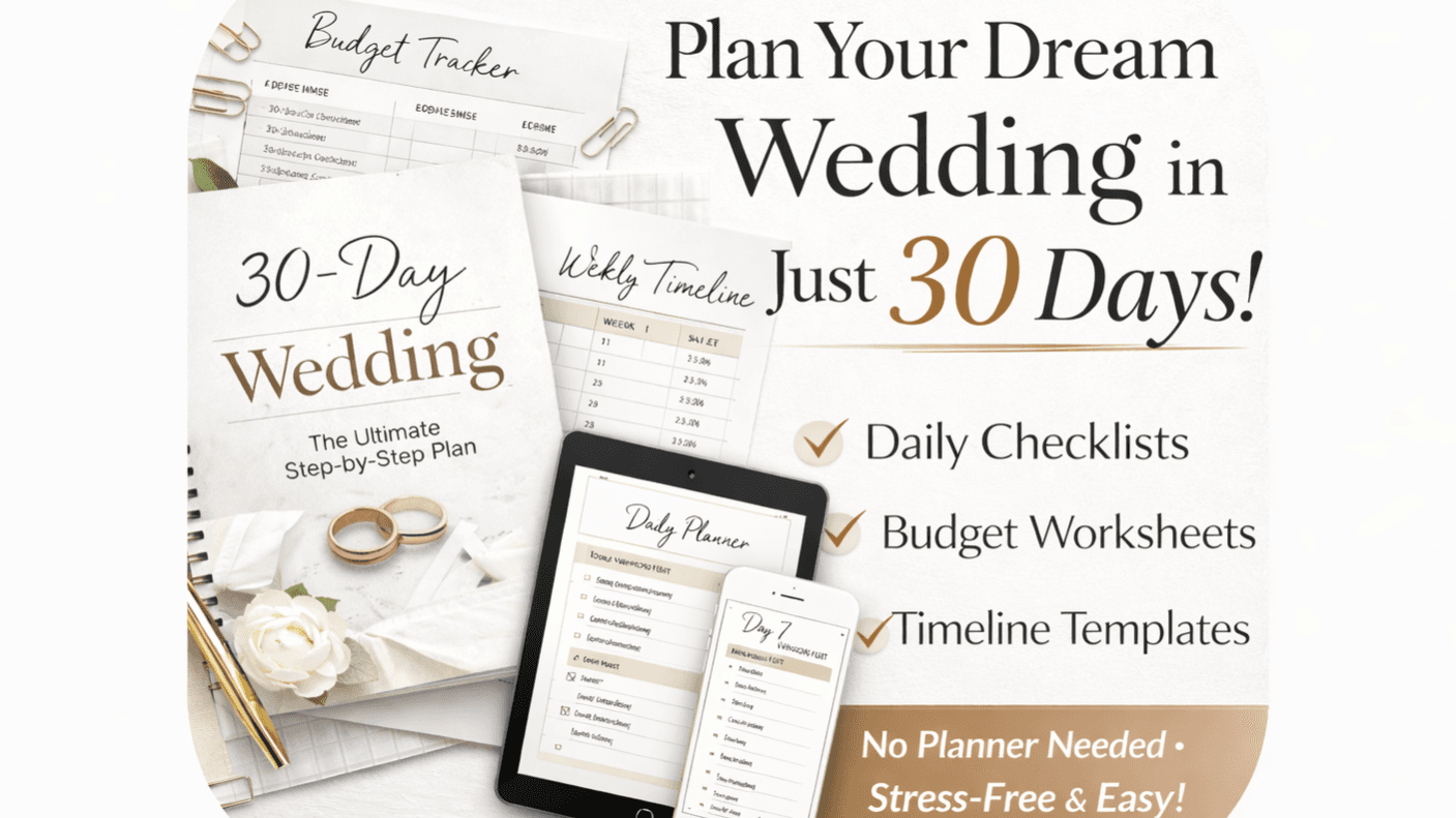30-Day Wedding Execution Plan