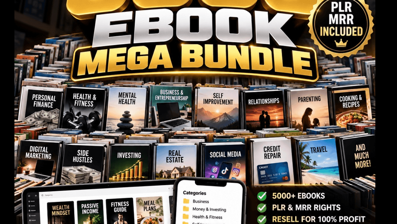 Ebook MEGA BUNDLE digital products ready for resel