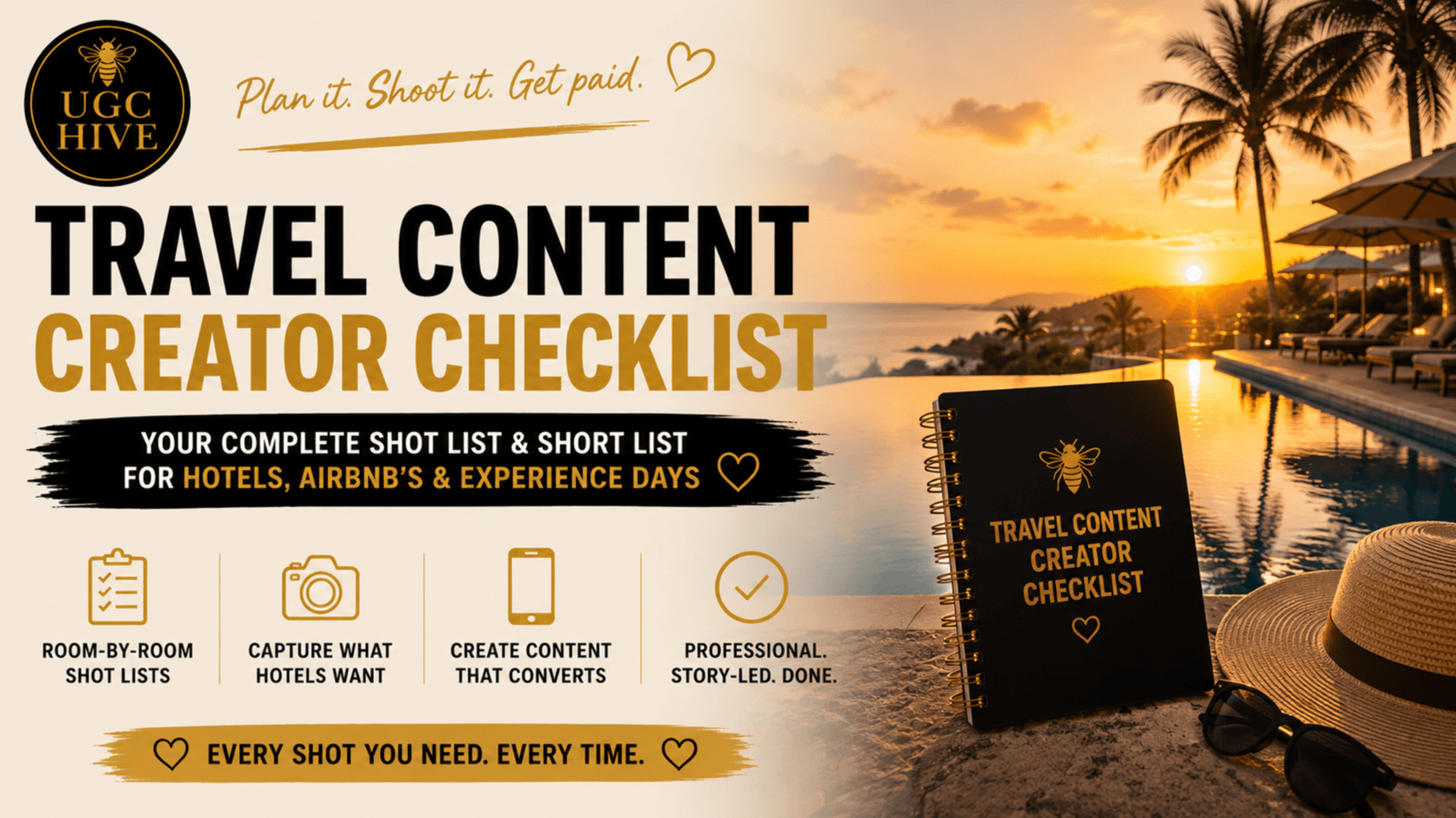 Travel Content Creator Checklist with Shotlists