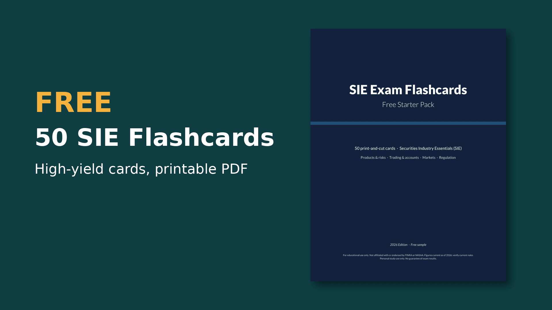 FREE SIE Starter: 50 High-Yield Flashcards