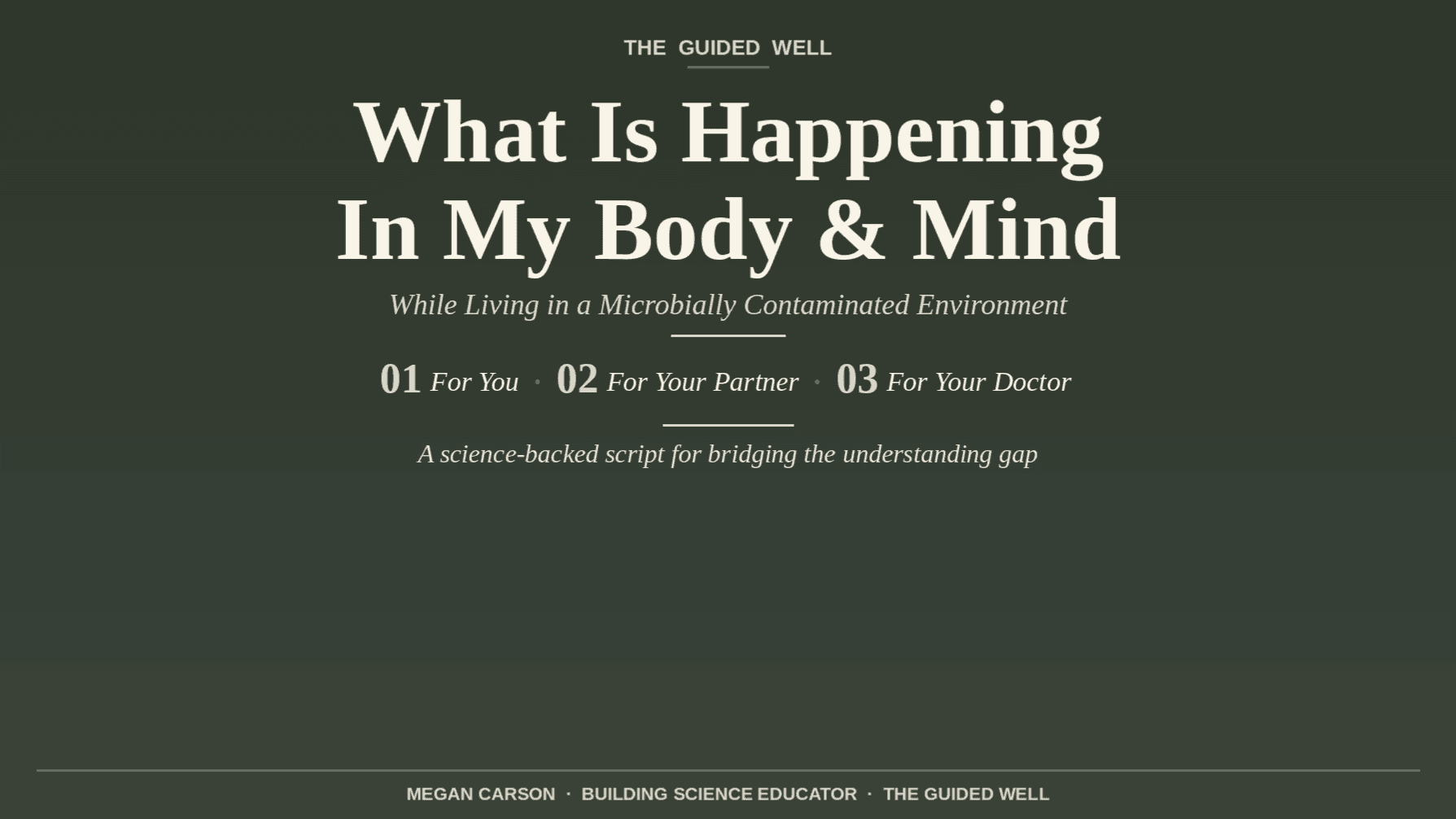 Your Mind & Body In A Sick Environment