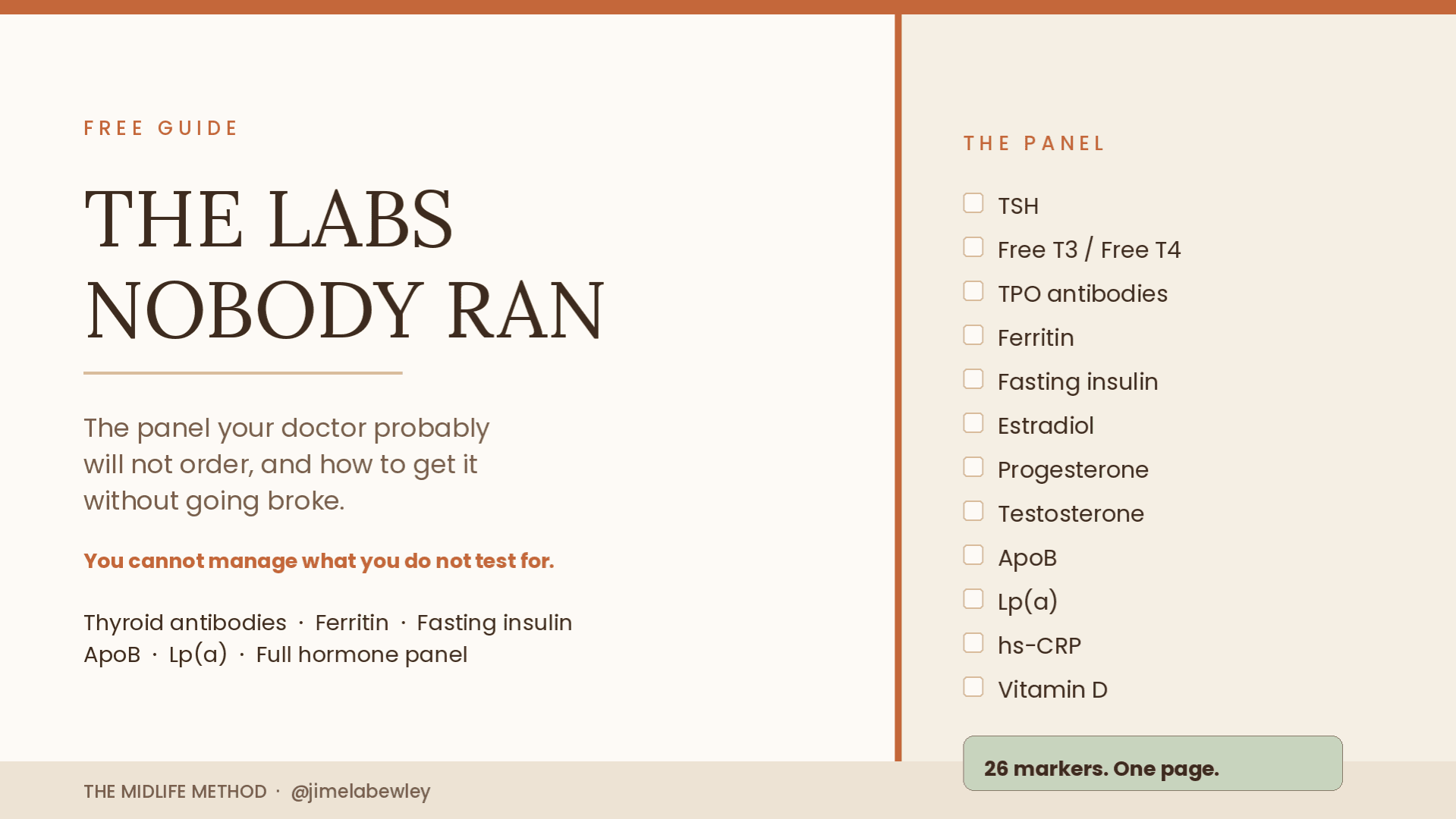 FREE — The Labs Nobody Ran