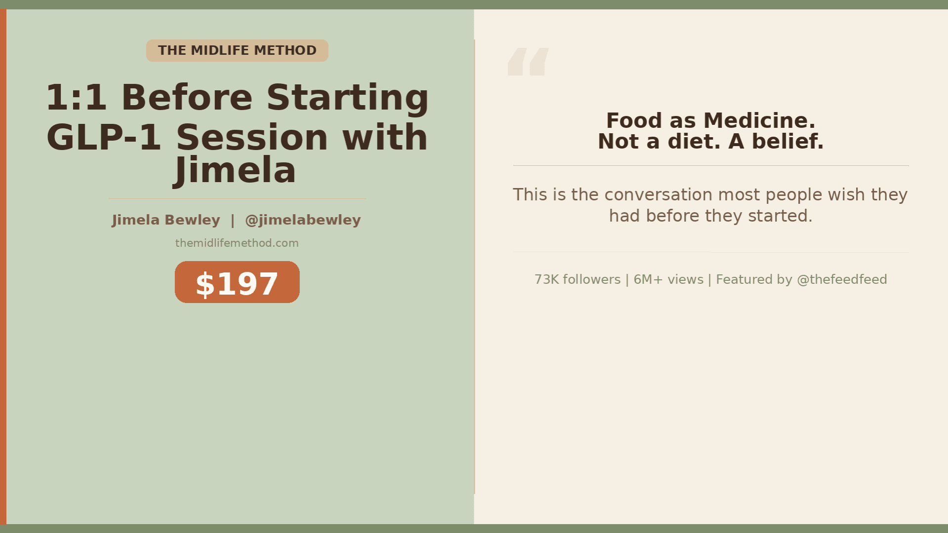 1:1 Before Starting GLP-1 Session with Jimela