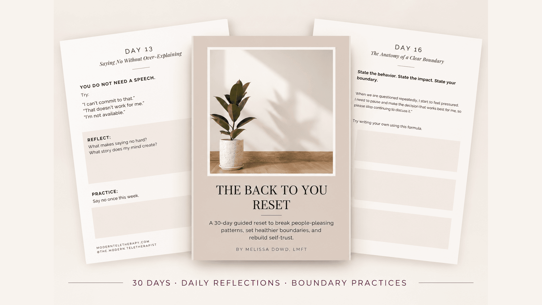The Back to You Reset | 30-Day Guided Workbook