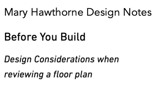 Before You Build
