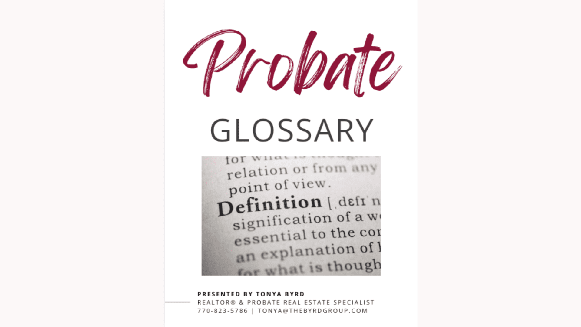 Probate Glossary
