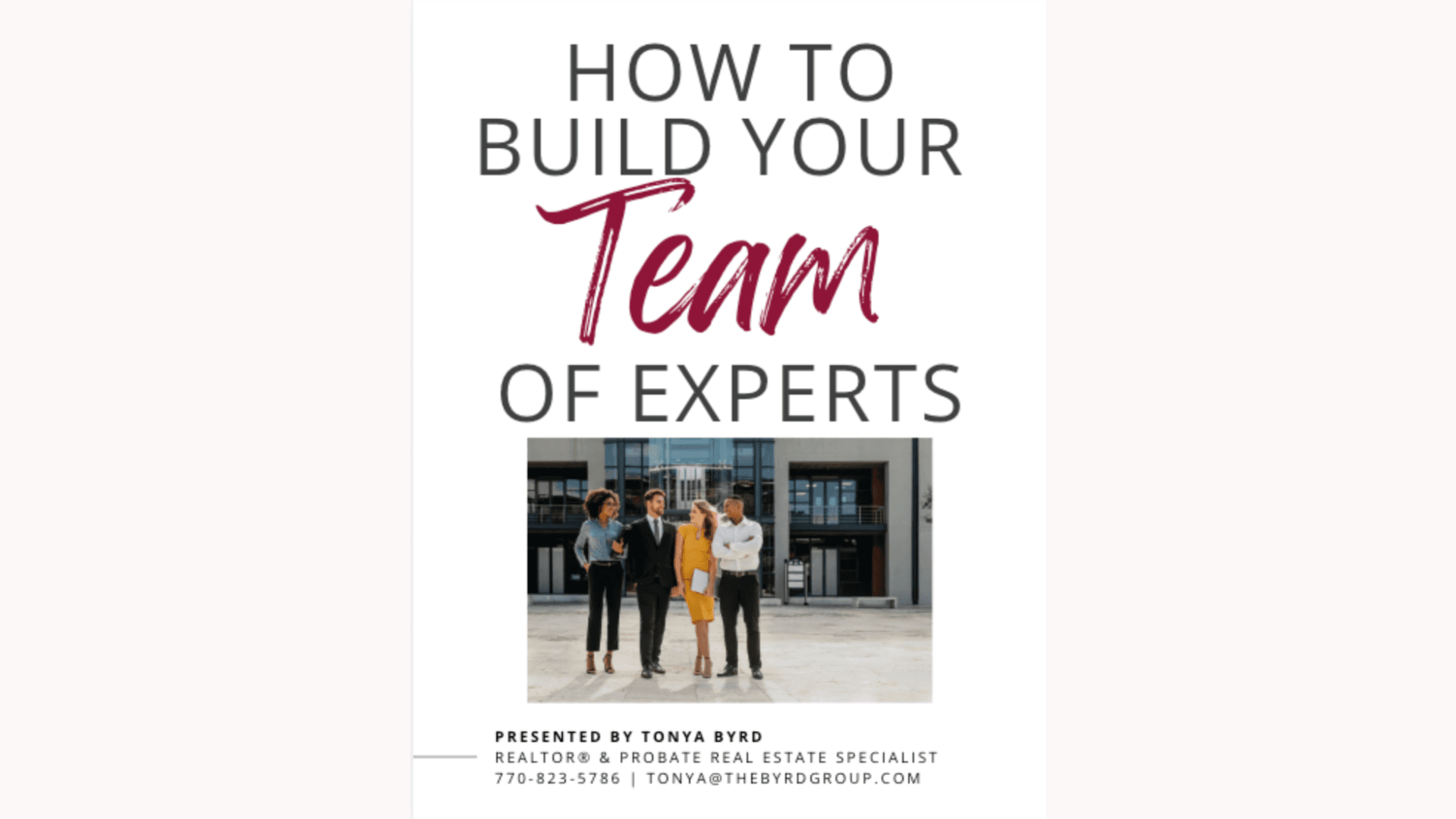 How to Build Your Probate Team of Experts