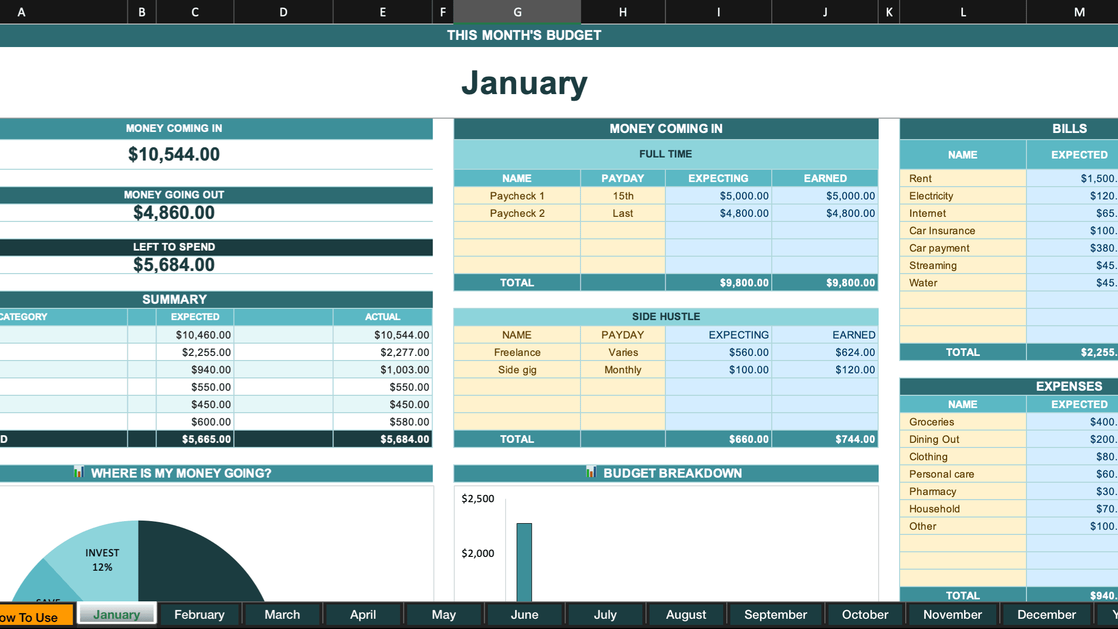Monthly Budgeting / Expense Tracker