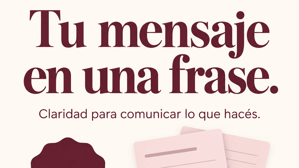 Tu mensaje en una frase