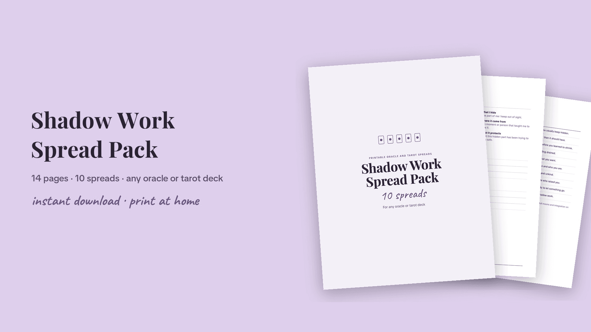 Shadow Work Spread Pack