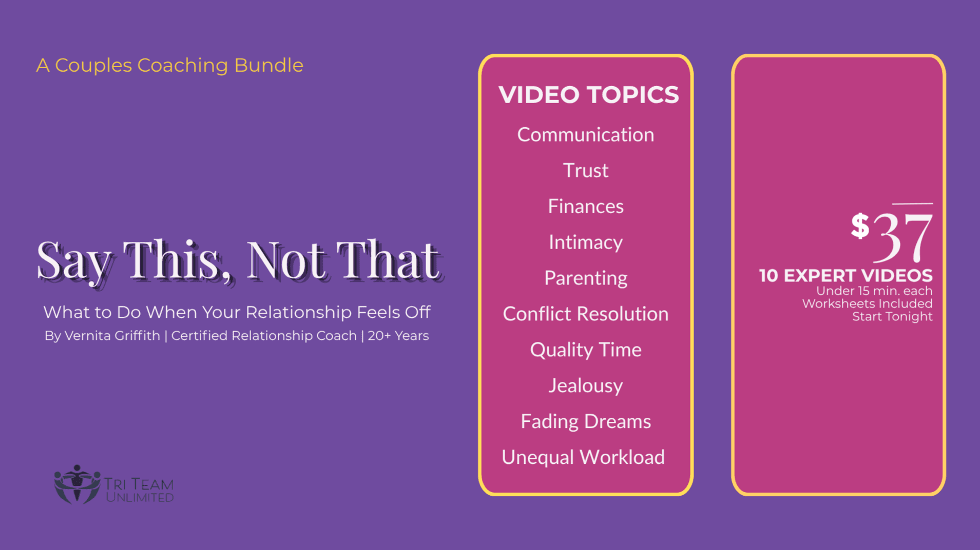"Say This, Not That": A Couples Coaching Bundle