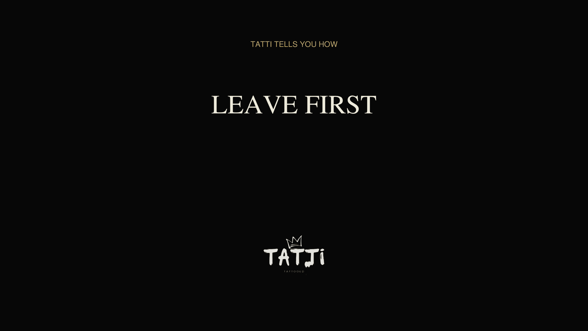 04 · Leave First — The Mirror Work