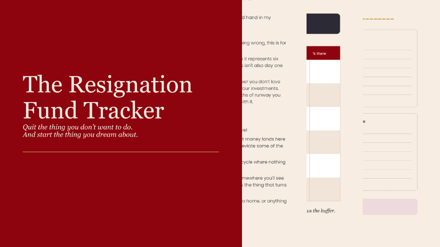 Get your Resignation Fund Tracker NOW!