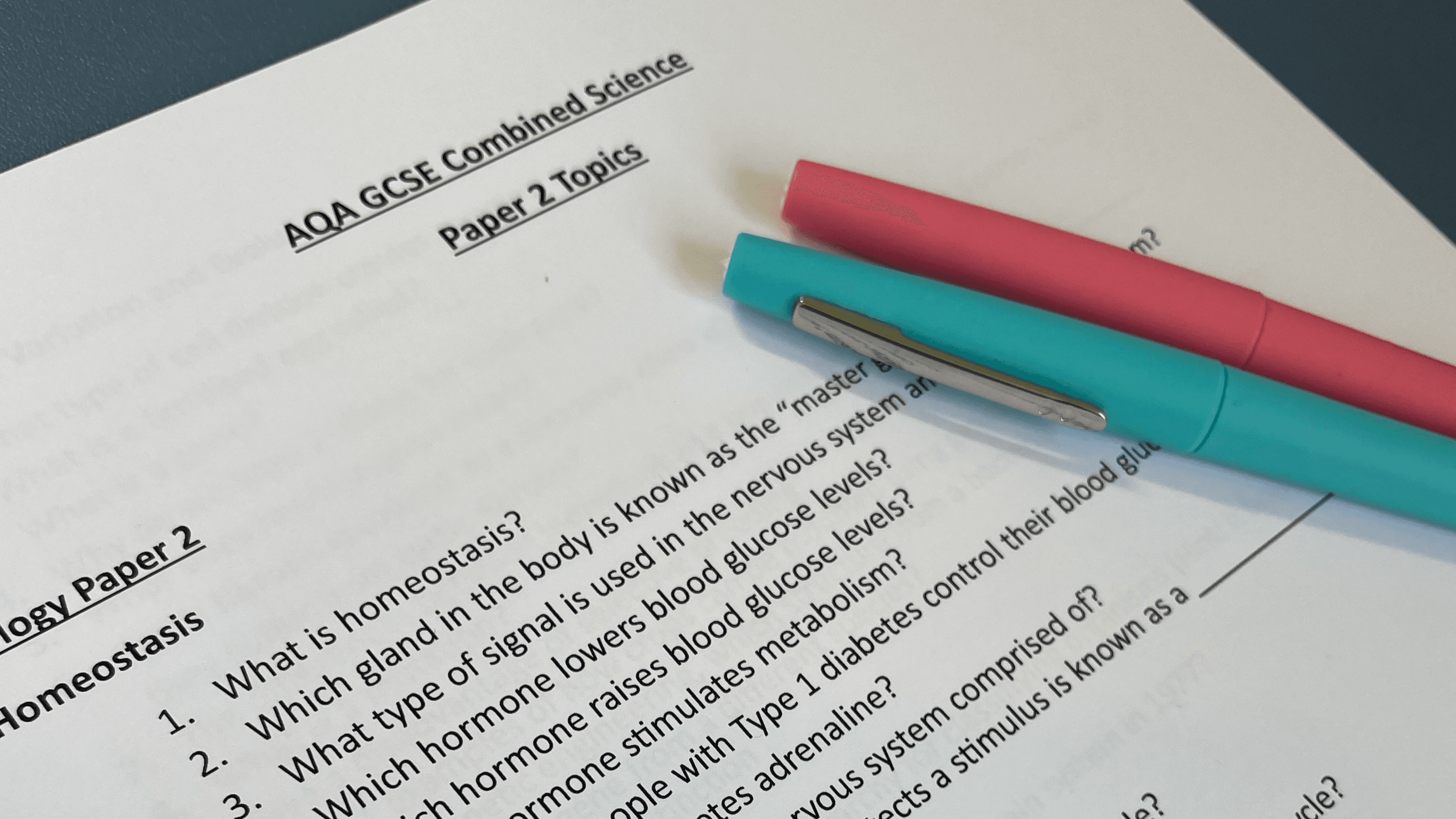 AQA GCSE Combined Science Paper 2 Topic Quiz