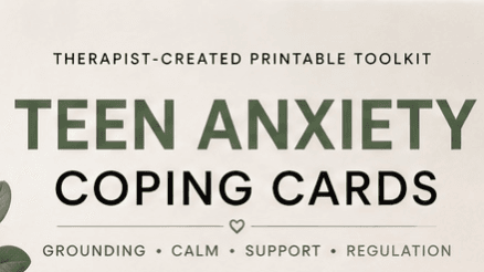 Teen Anxiety Coping Cards
