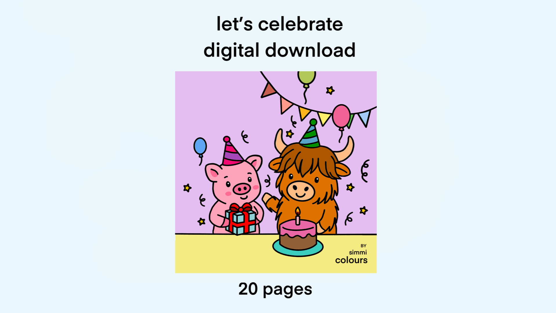 all 20 pages from my book 'let's celebrate'