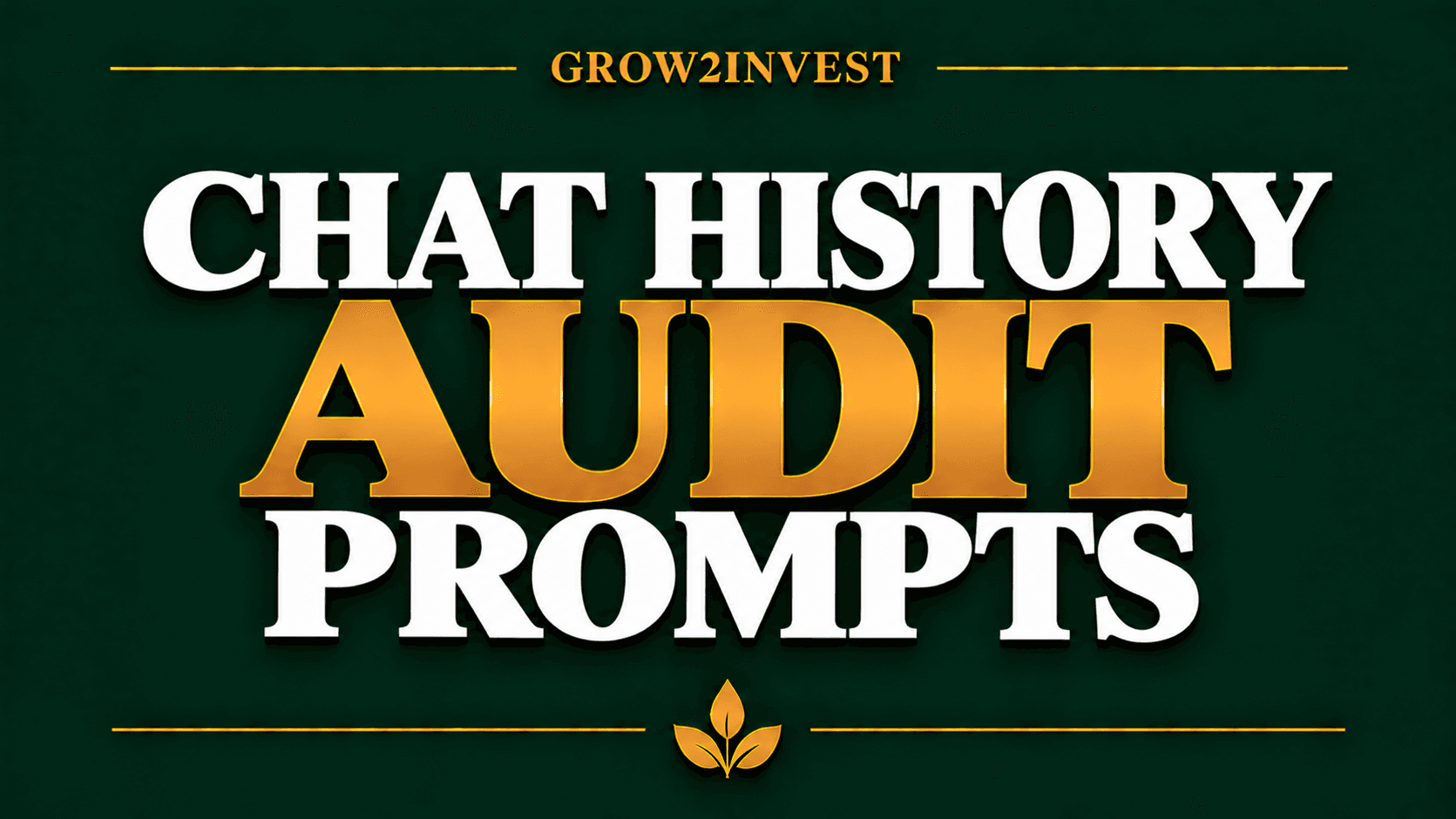 The Chat History Audit Prompt Pack