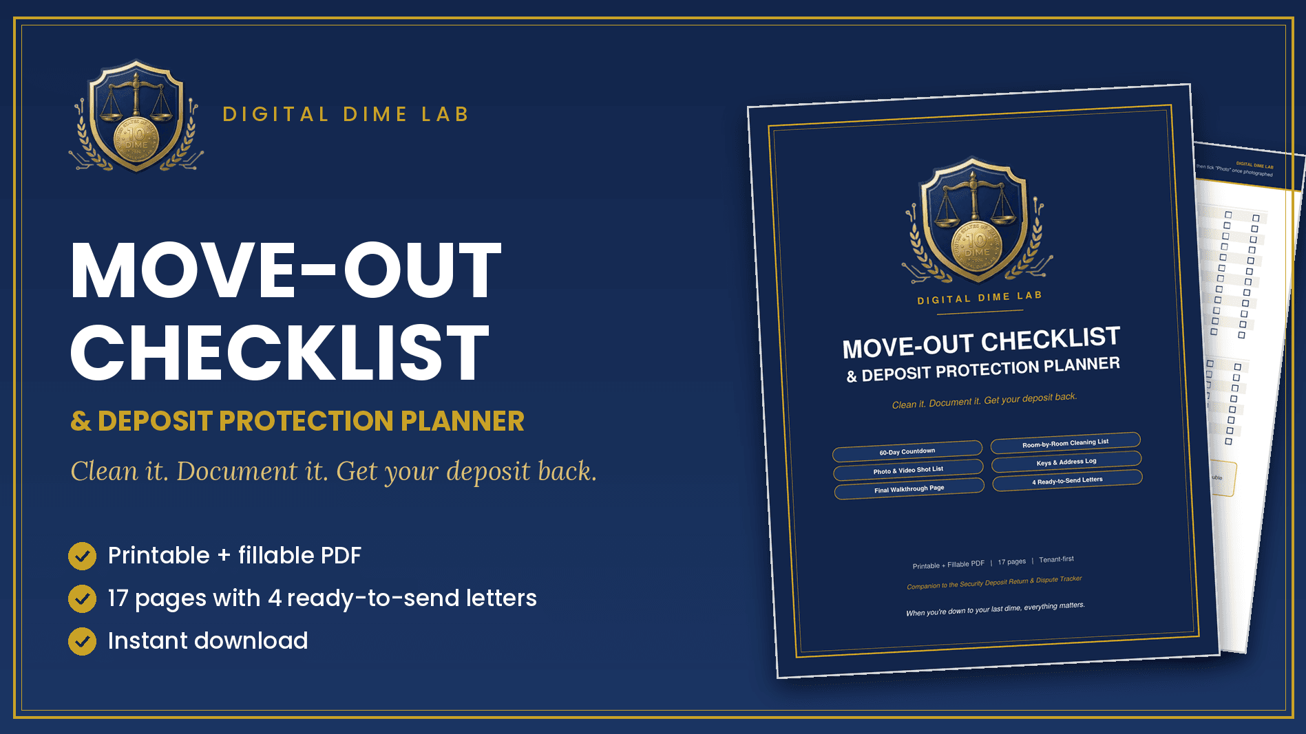 Move-Out Checklist & Deposit Protection Planner